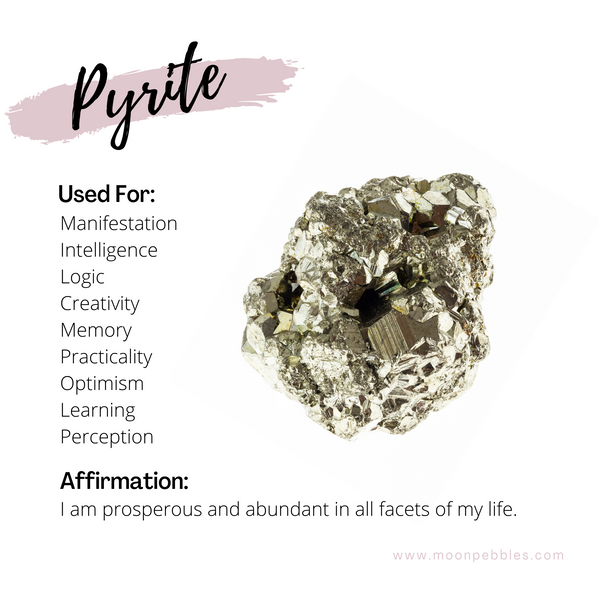 Pyrite Crystal Properties | Monthly Crystal Subscription Box | Moon Pebbles Australia