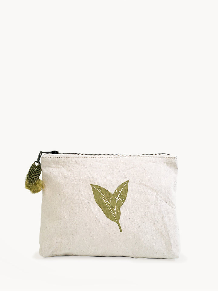 Hand Screen Printed Cotton Canvas Pouch - Nature – KORISSA