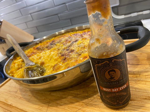 Spicy Mac and Cheese with Cuban Hot Sauce by Barbaro Mojo