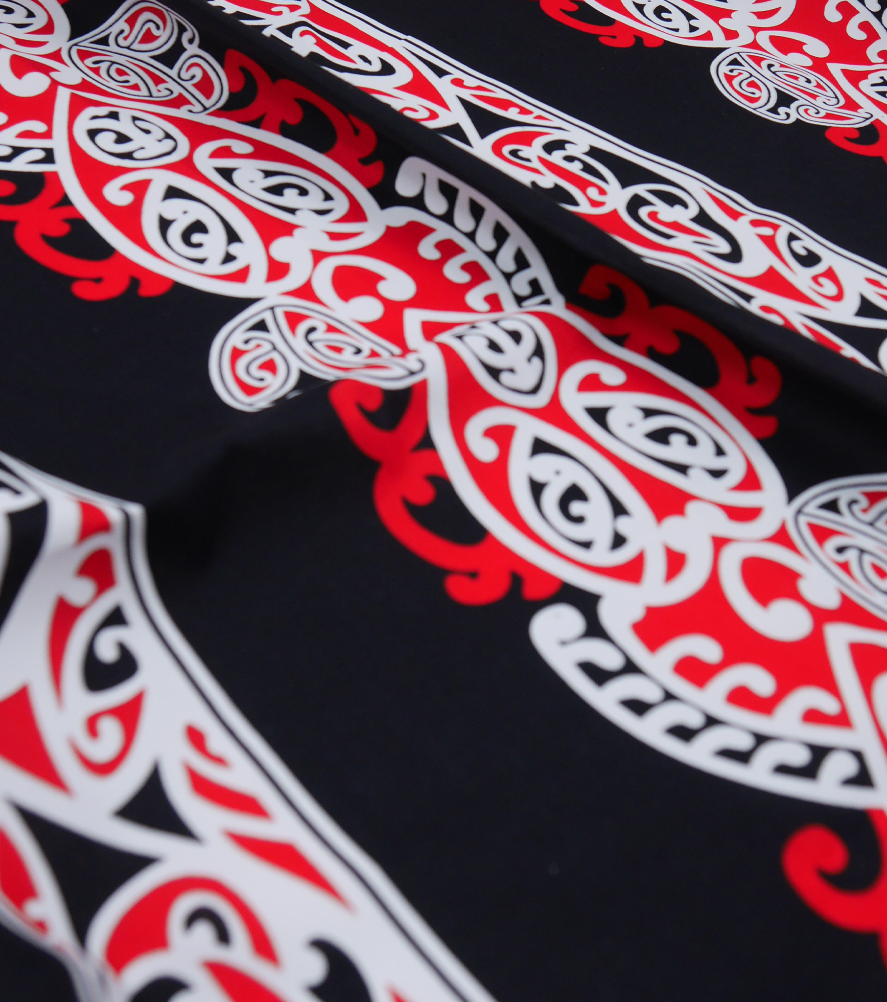 Cotton Maori Koru Design $/m - Black – The Fabric Shop