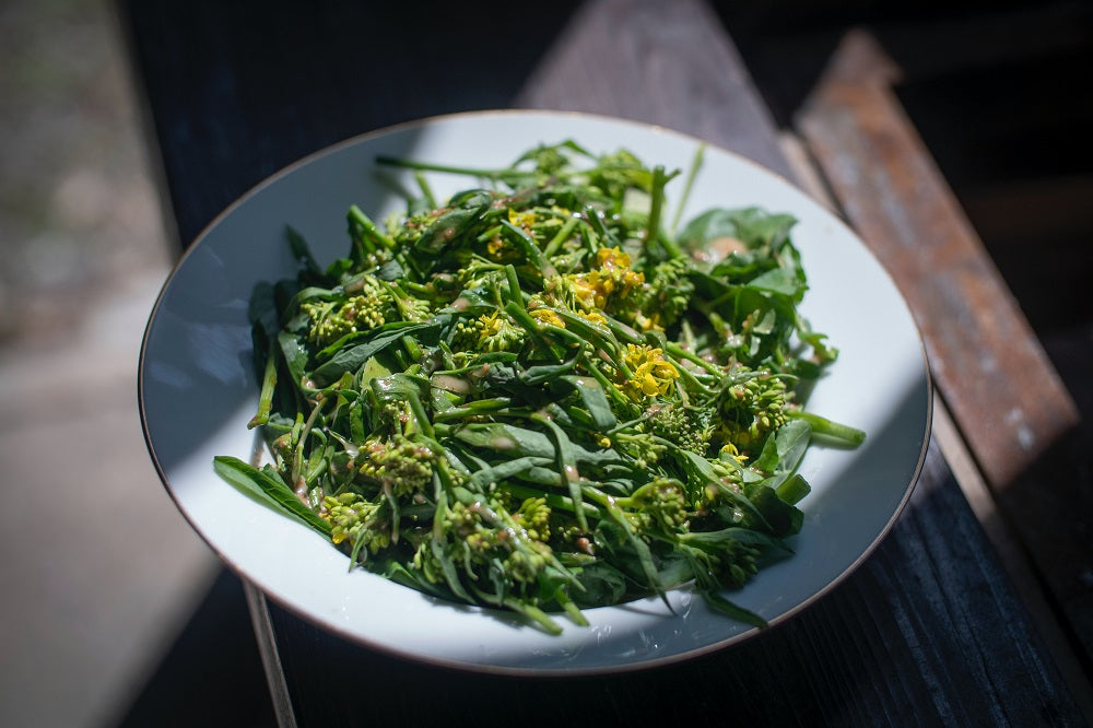 plate of watercress salad