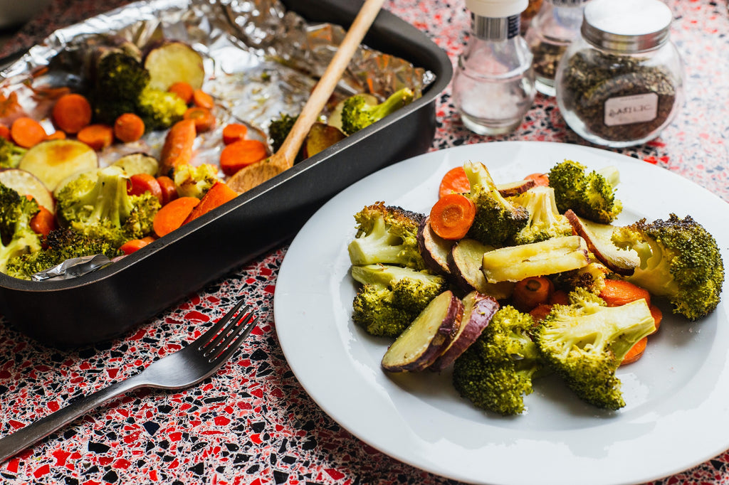 assiette de légumes rôtis