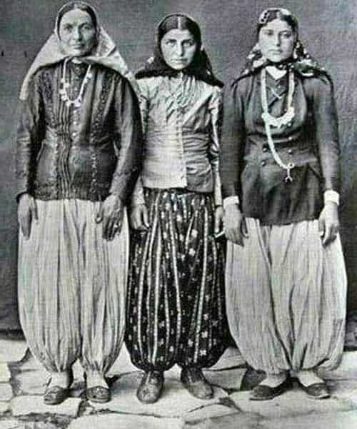 Persian women wearing harem pants