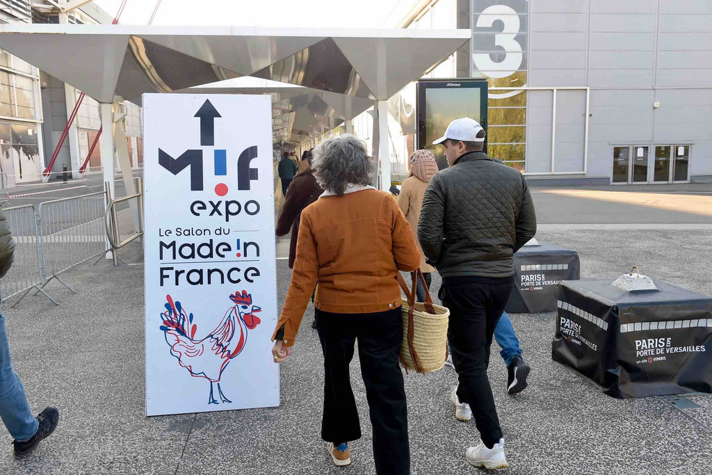 visitors going to the Made in France exhibition Porte de Versailles Paris