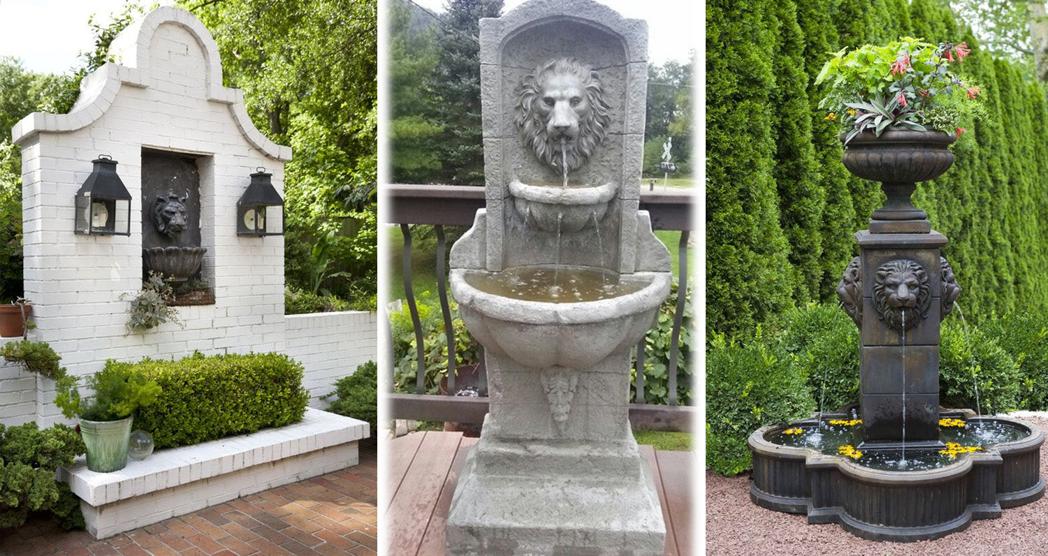 Lion Head Stone Fountain  