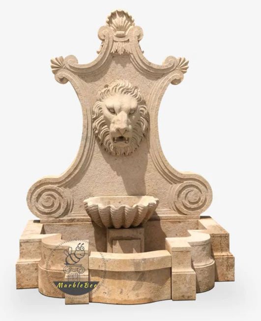 Lion head backyard Wall fountain