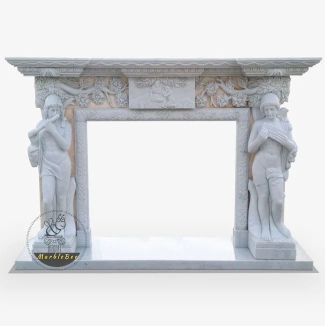 Marble Fireplace With Sculptures