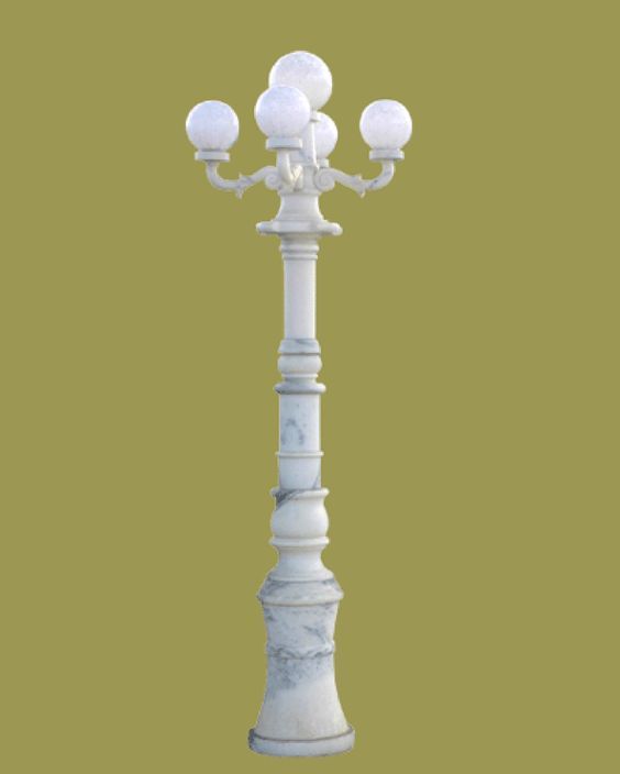 Marble Light Pole Lamp