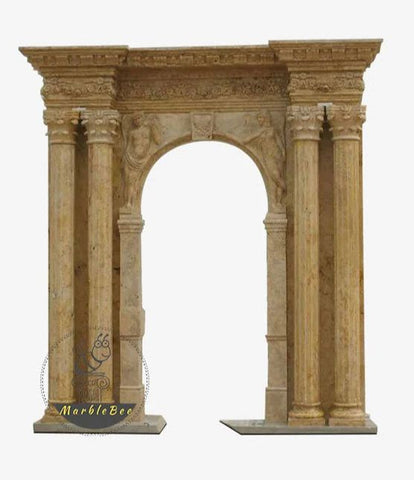 Stone Door Surround With Roman Columns
