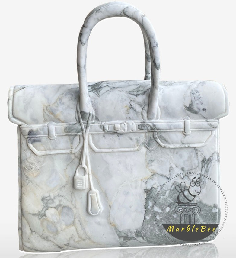 Calacutta White Marble Handbag