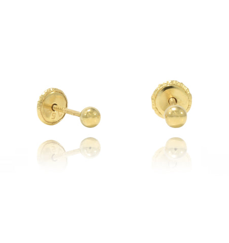 Smooth ball baby earring