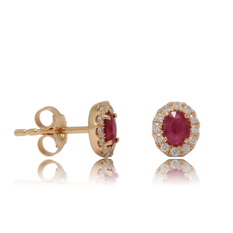 pamplona ruby ​​earrings