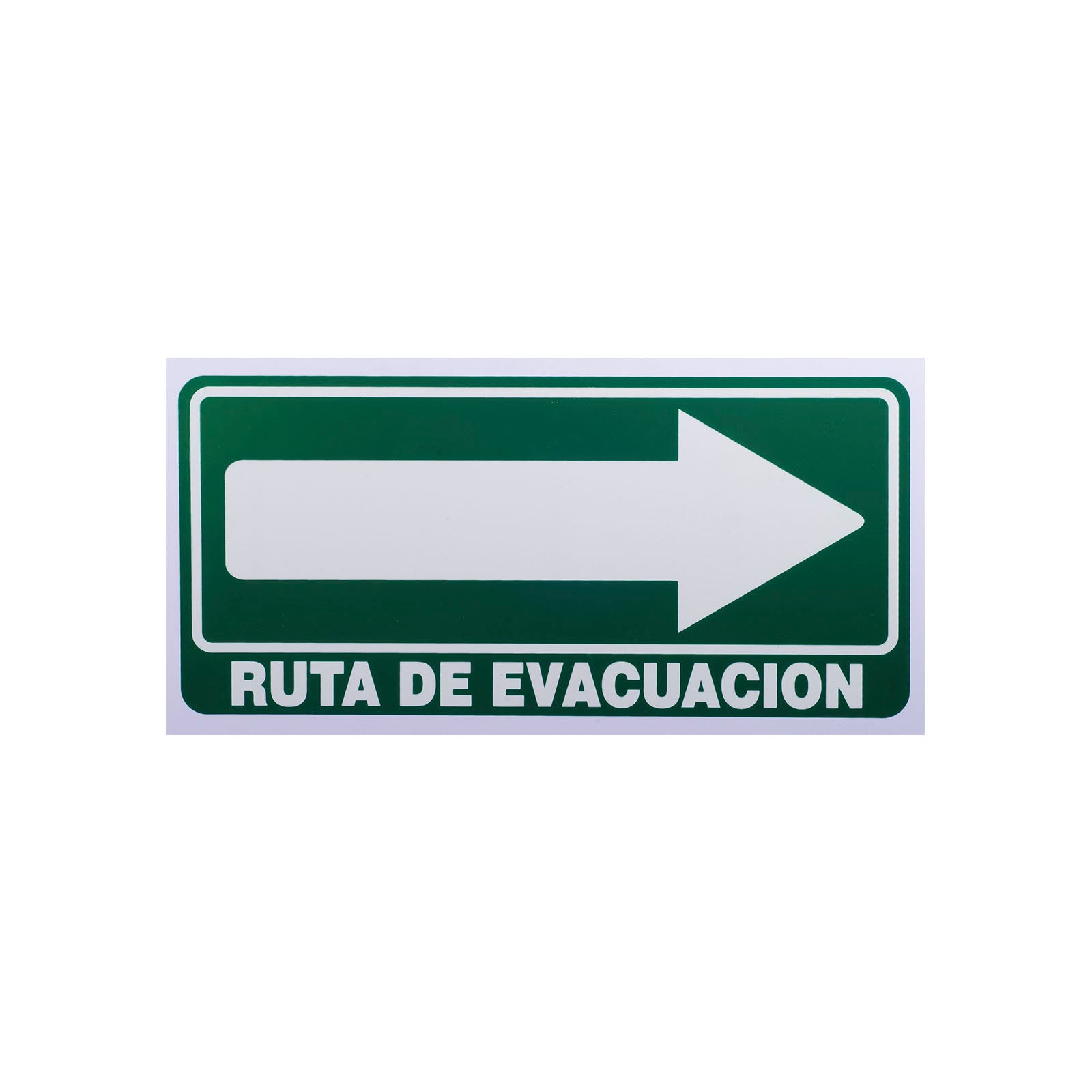 Señalamiento Fotoluminiscente Ruta de Evacuación Derecha (20 x 40