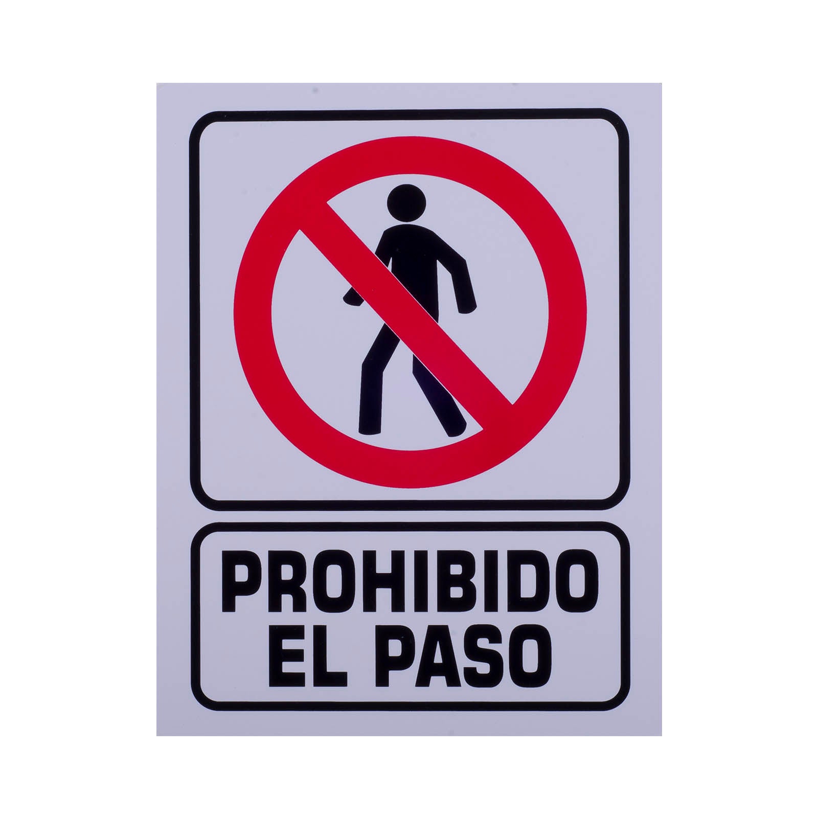 Señalamiento de Estireno Prohibido el Paso (20 x 25) – Safety Mart Mx