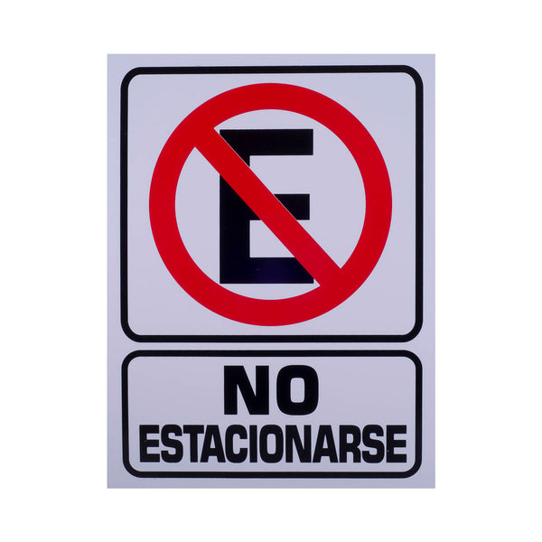 Señalamiento Estireno No Estacionarse 30 X 40 Safety Mart Mx 5321