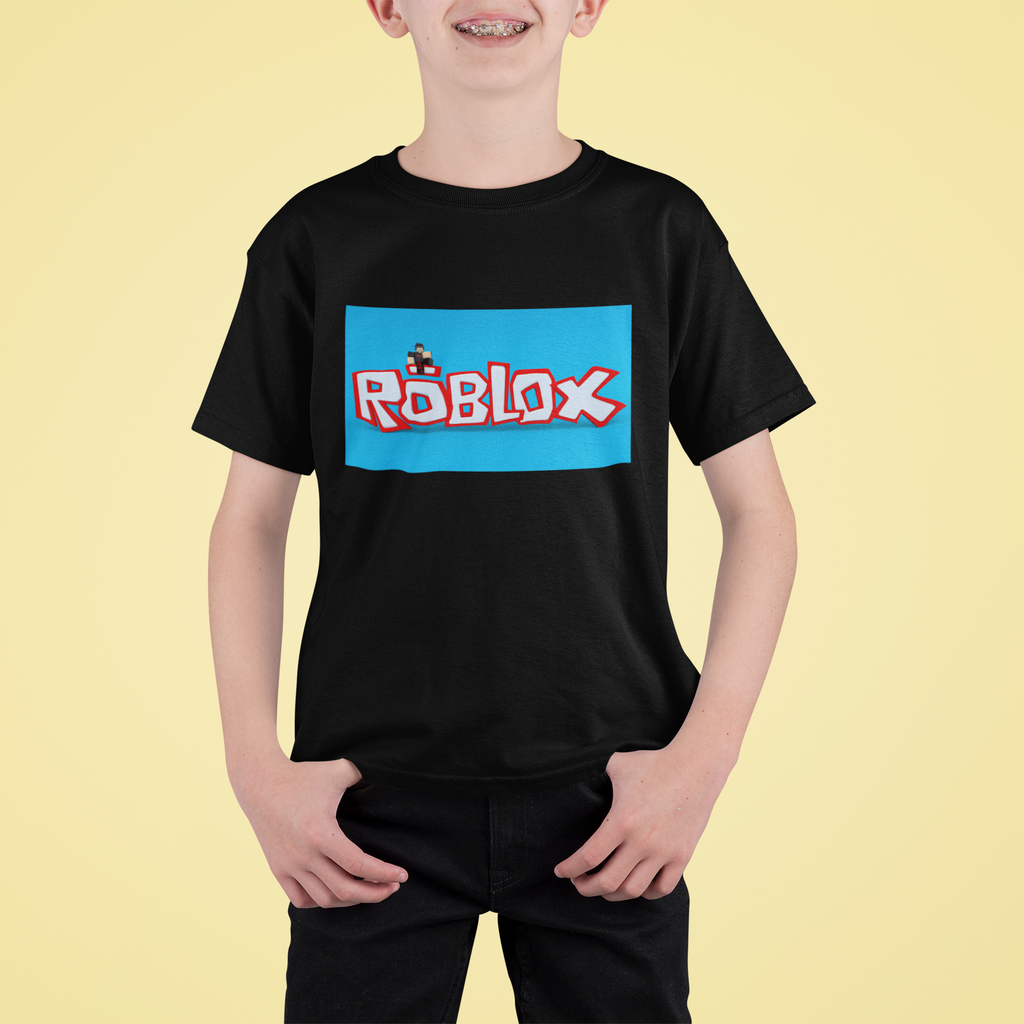 Roblox Fan Tee Black V1 Happy Bubble Clothing - roblox black and yellow shirt