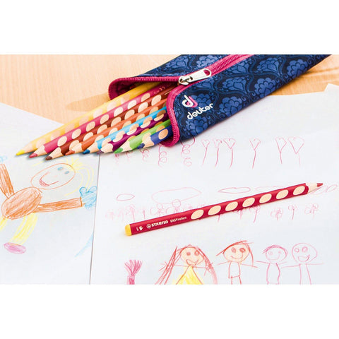 Creioane colorate Stabilo EASYcolors, pentru stangaci, 6 culori / set