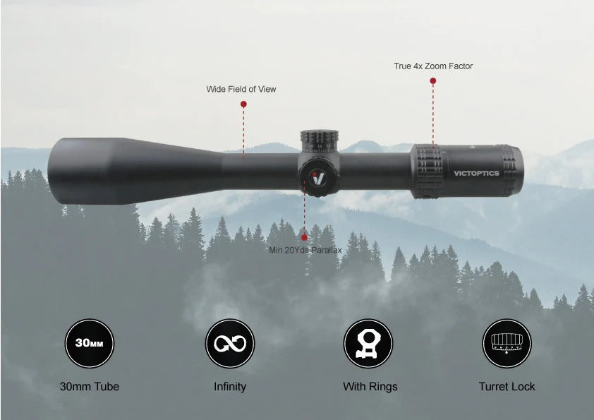 VICTOPTICS S4 4-16X44 MDL RIFLESCOPE