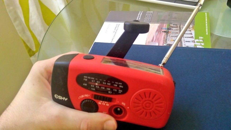 Gianluca Pescaroli has bought himself a wind-up radio