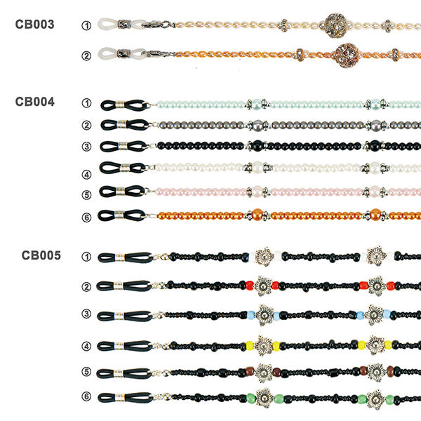 cadena de perlas para gafas