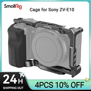 (Upgraded Version) SmallRig ZV-E10 Cage with Silicone Handle with Cold Shoe and Quick Release Plate for Sony ZV-E10 - 3538B - East Supplier Platform - Smallrig Cold Shoe
