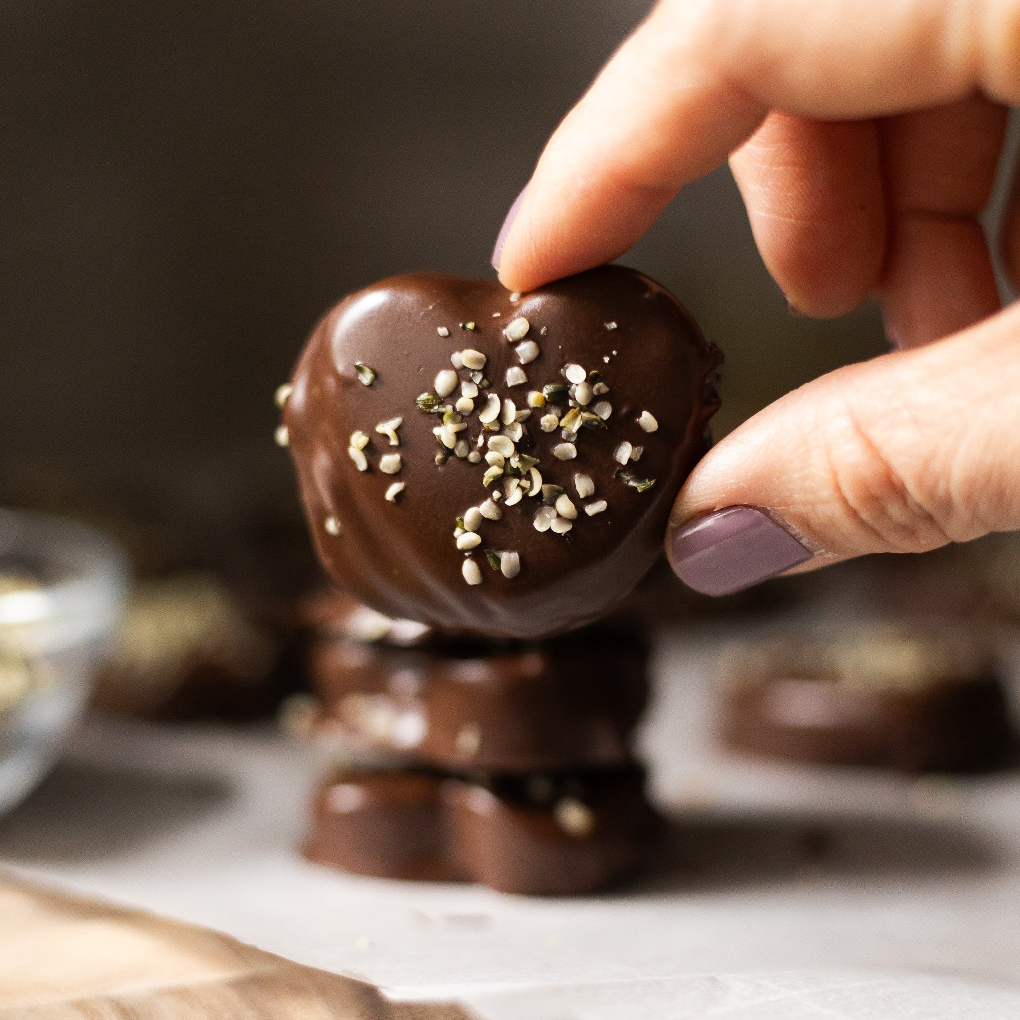 healthy peanut butter heart cups with protein