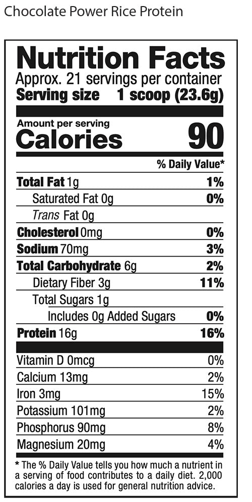 Chocolate Rice Nutrition Facts