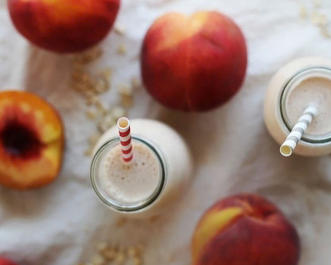 easy peach pie smoothie vegan