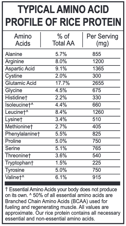 Rice Amino Acid Profile