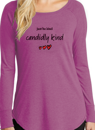 NEW COLORS! just be kind candidly kind TM logo tote - 3 COLORS Hot Pink Grey  Lavender