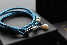 Load image into Gallery viewer, Leather &amp; Fresh Water Pearl &amp; CZ Bracelet
