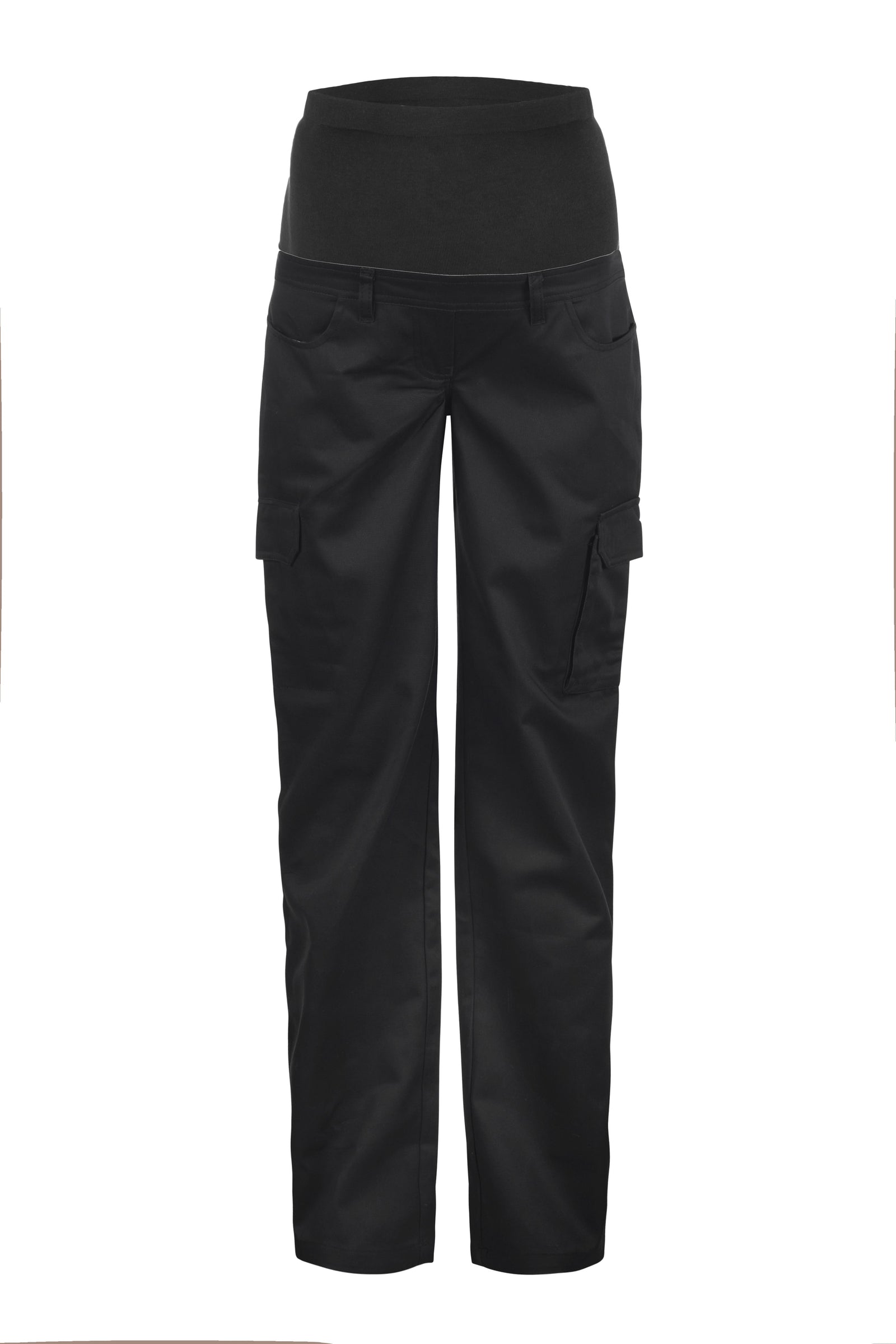 WorkCraft Womens Navy Taped Maternity Cargo Pants 245g 6 - Safe1