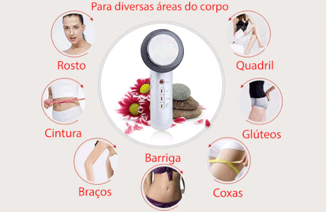 Aparelho Massageador 3 em 1 Ultrassom Corporal