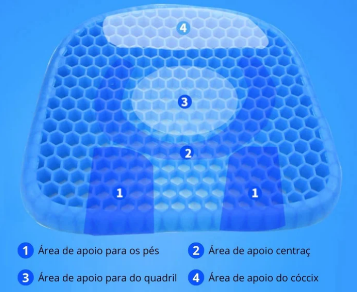 almofada em gel 4 estágios do conforto