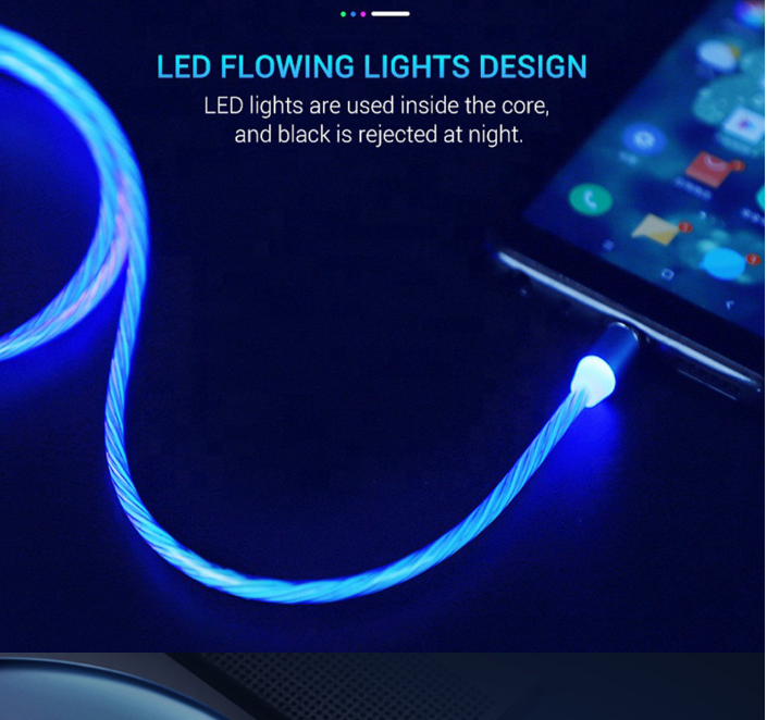 Cabo USB com Led Colorido