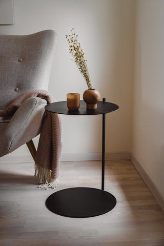 ande side table vulcano black solor