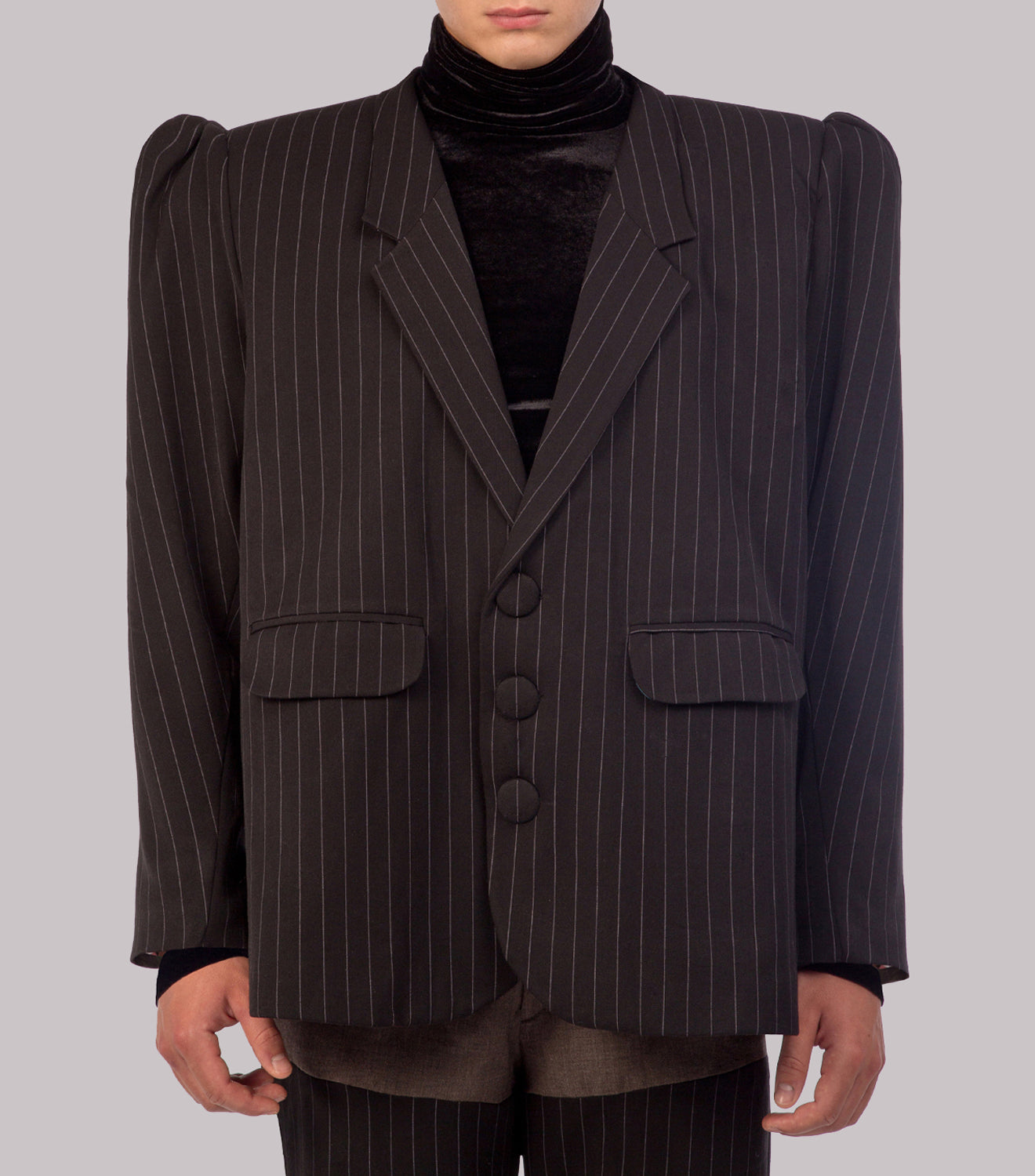 pinstriped jacket