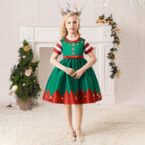 LZH® New Children's Christmas Dress Holiday Dress Skirt Print Girls Princess Dress Christmas Dress - LZH Fashion Kids