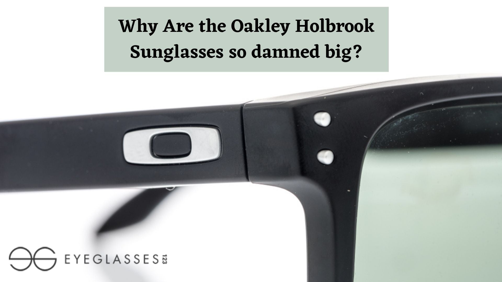Why Are the Oakley Holbrook Sunglasses so damned big?