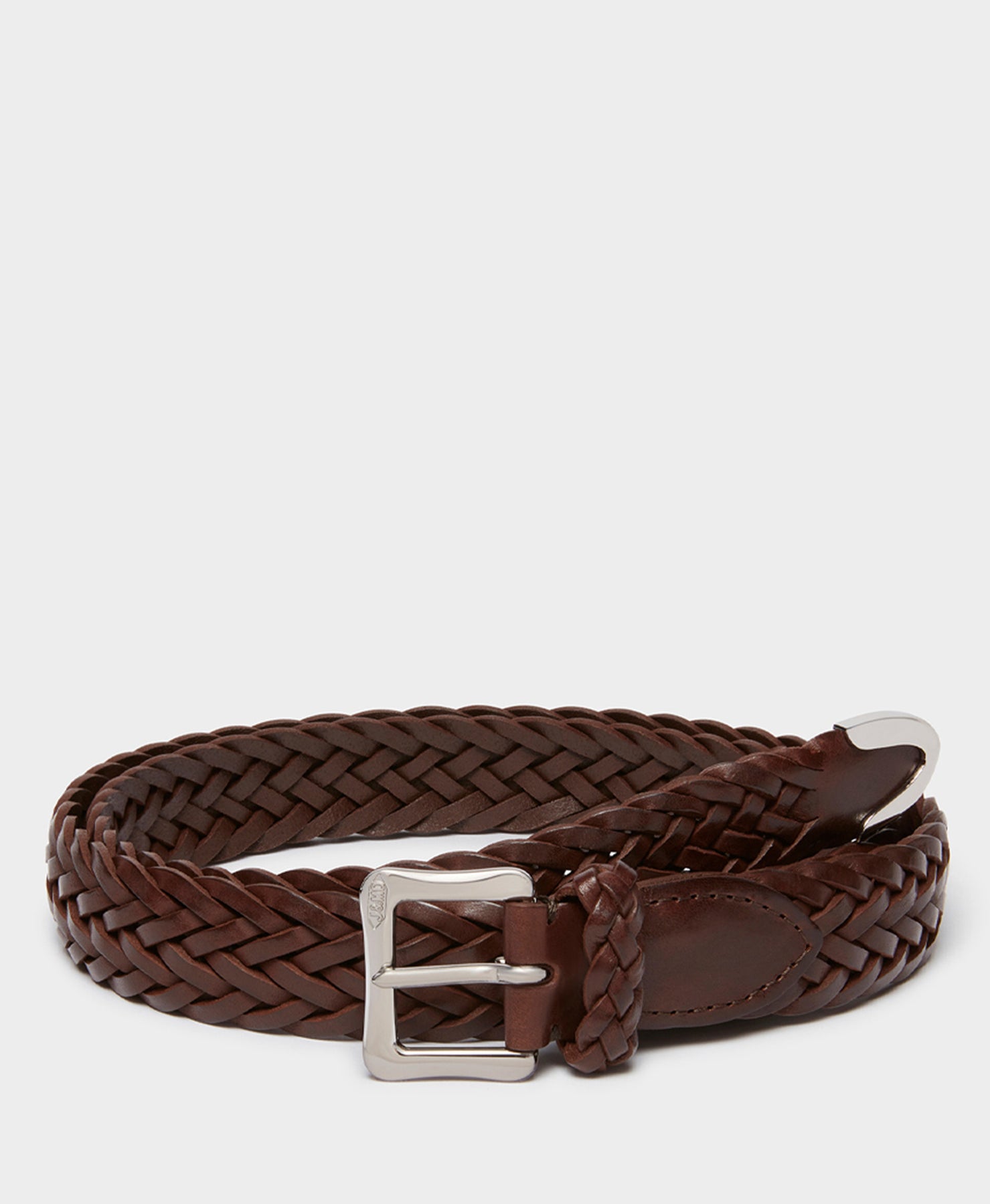Anderson's Men's Woven Leather Belt in Brown, Size L | End Clothing