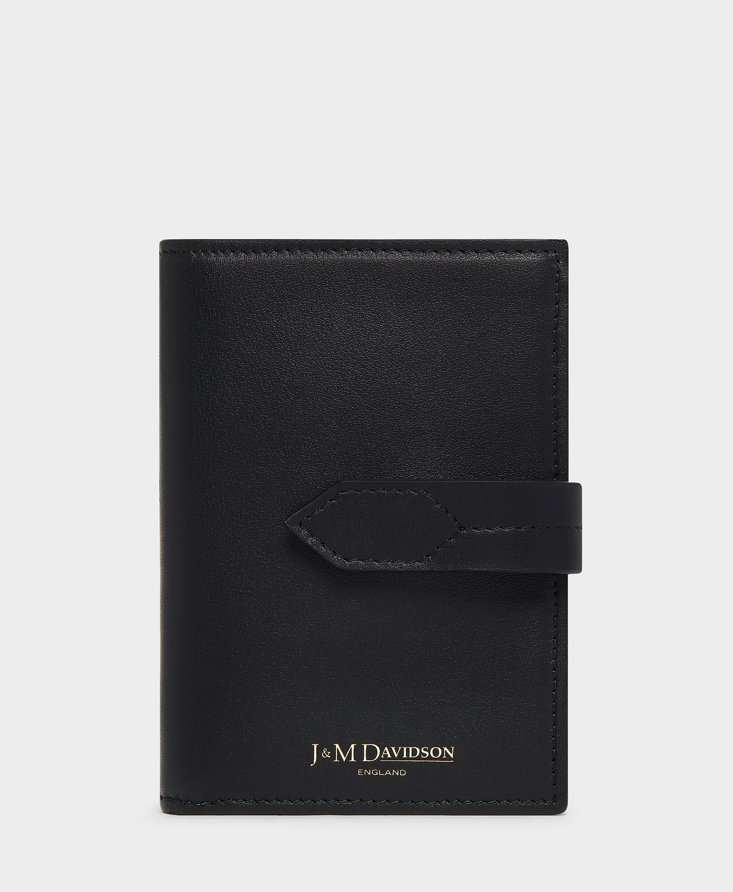 Designer Black Croc Losange Fold Wallet | J&M Davidson