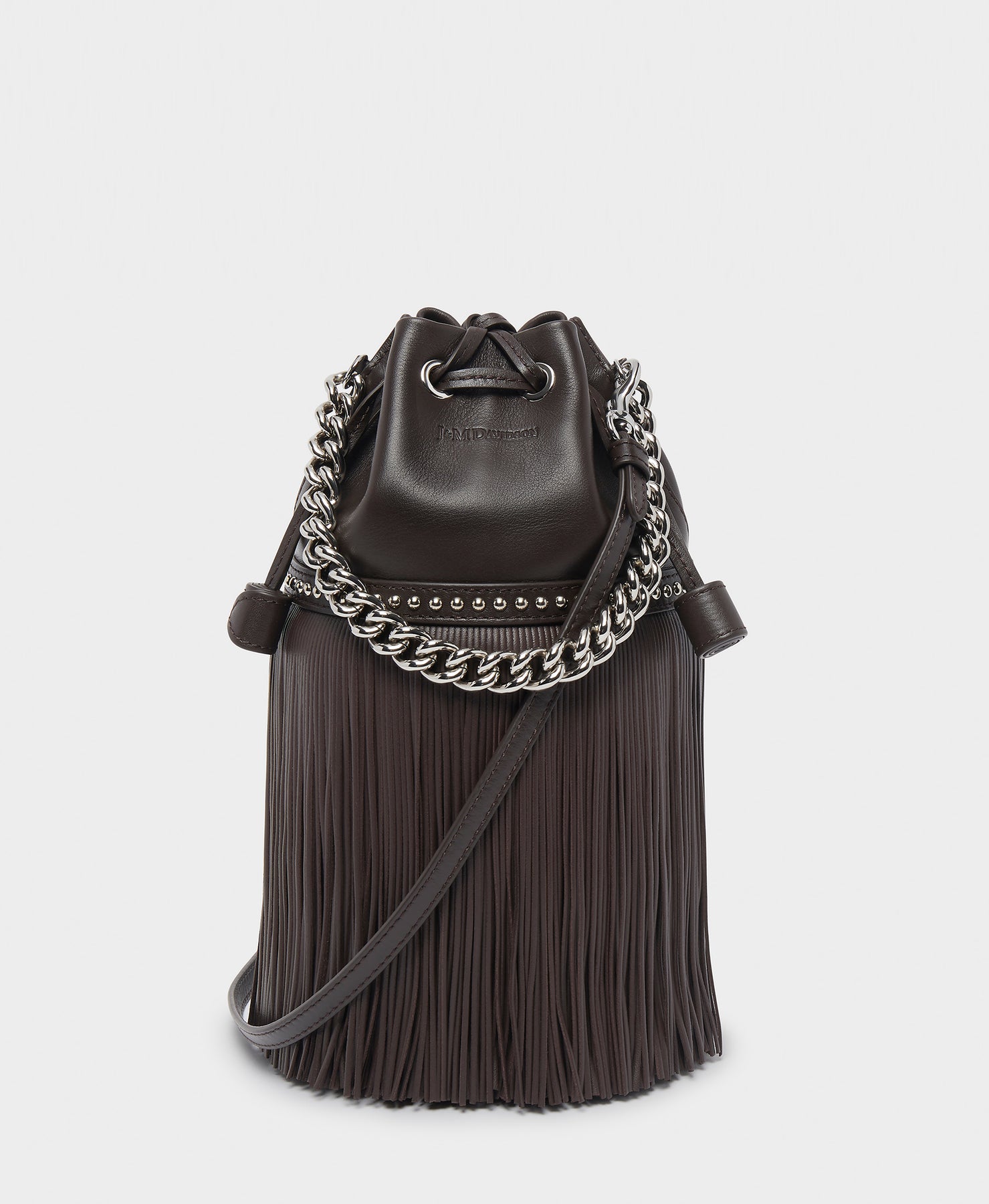 Designer Chocolate Medium Fringe Carnival Bag | J&M Davidson