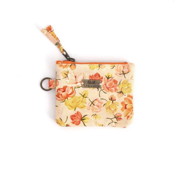 1canoe2 Keychain ID Wallet Zipper Pouch - Petaluma Floral