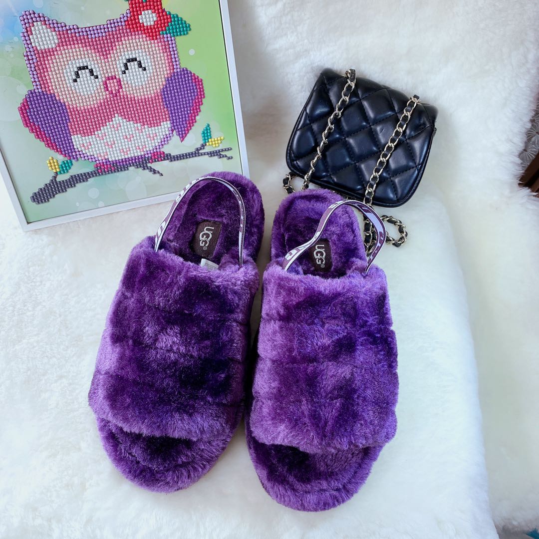 UGG Hight Quality Women Fashion Fur Flats Sandals Slipper Shoes