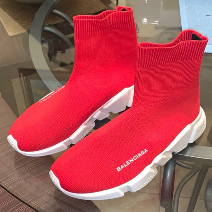 Balenciaga Hot Sale Color Block Knitted High Top Socks Shoes Sne