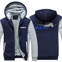 Thumbnail for AIRBUS A330 DESIGNED ZIPPER SWEATERS - Blue / S - Hoodies