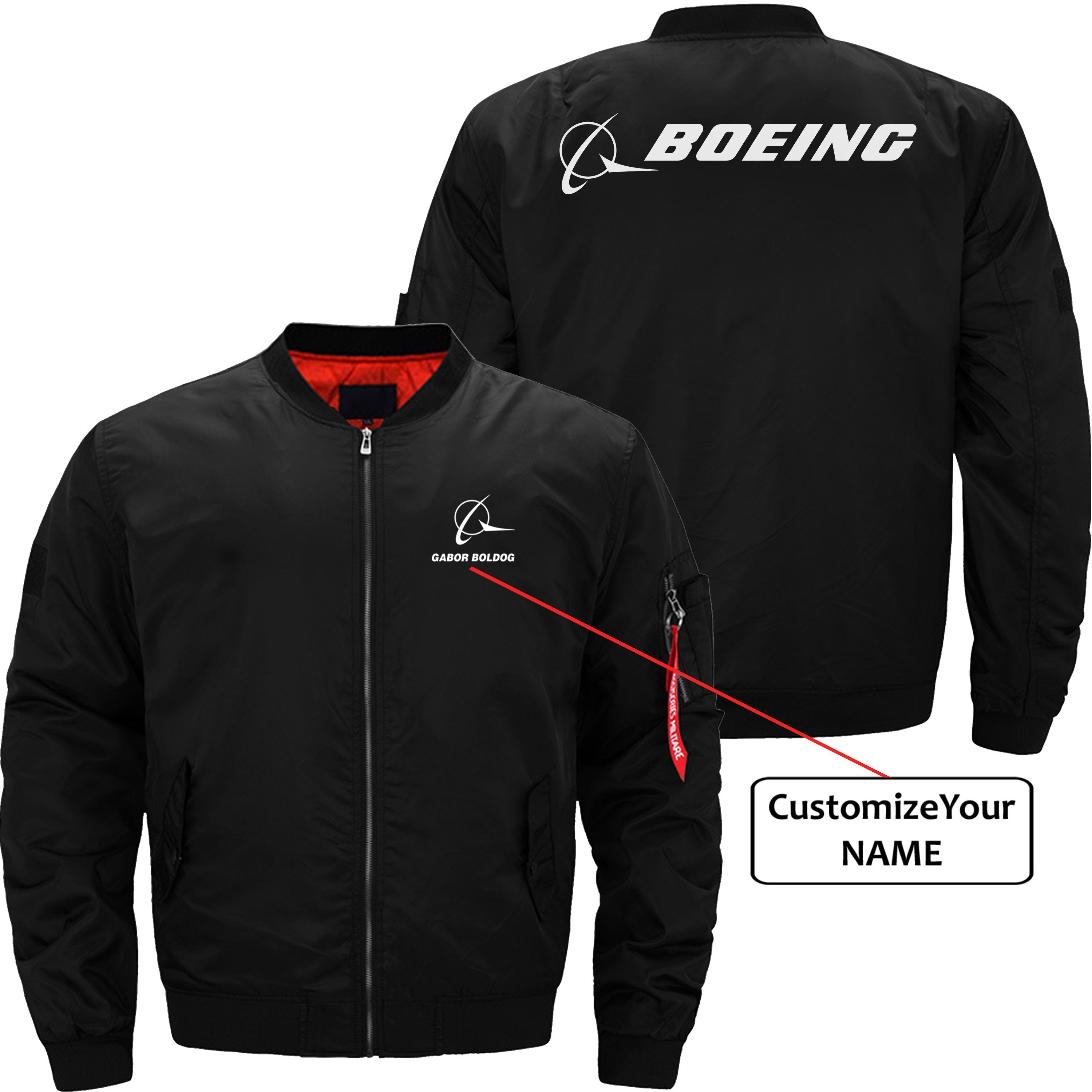 BOEING CUSTOM NAME BOMBER FLIGHT AVIATOR BOMBER FLIGHT AVIATOR