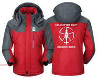 Thumbnail for HELICOPTER PILOT - Red Gray / S - Windbreaker Jackets