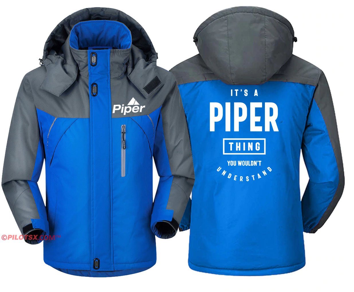 IT’S AIRBUS PIPER - Blue Gray / S - Windbreaker Jackets