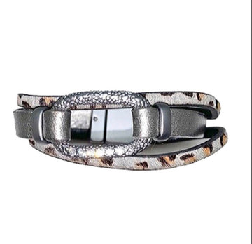 Amanda Cowhide Leopard Bracelet